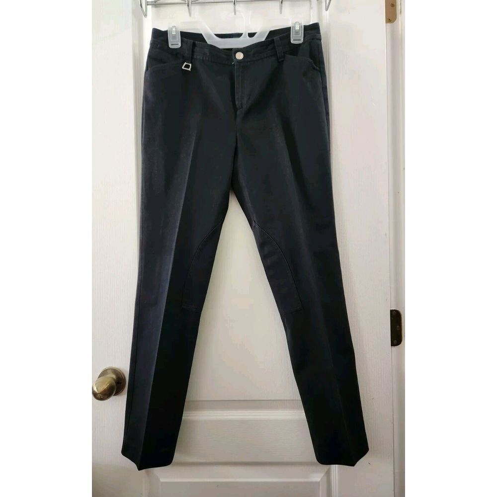Lauren Ralph Lauren Women's High-Rise Cotton Blend Pants Black Size‎ 6P